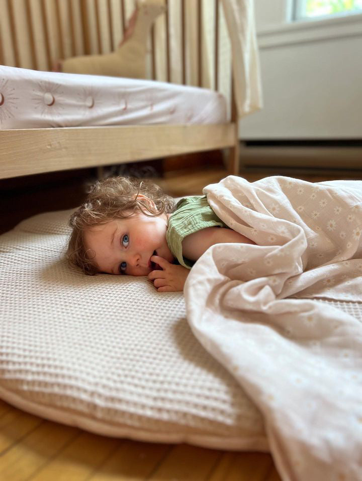 Beige play mat