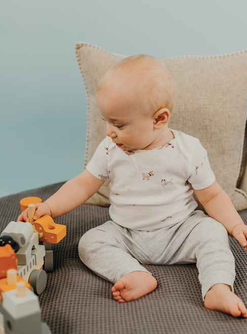 Beige play mat